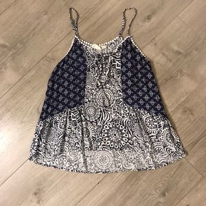 White and Blue Tank Top